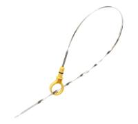 A ABSOPRO Engine Oil Dipstick Oil Level Dip Stick Double Hole Indicator for Ford for Mustang 4.6L V8 Engines 1999-2004 Plastic Metal Yellow Silver Tone