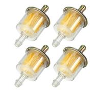 A ABSOPRO Fits 1/4 Inch Gas Inline Fuel Filters Durable for Small Engines Mini Bike ATV UTV Motorbike (Set of 4)