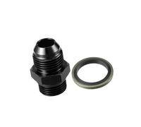 A ABSOPRO Fuel Fitting with Washer/Inner Fuel Line Male Flare Adapter for Car/Durable Aluminum Alloy Metric M18x1.5 to 8AN Male Flare Adapter / 1 Set Black Item Replacement