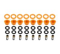 A ABSOPRO Fuel Injector O Rings Seals with Micro Filters for Ford (Set of 8)