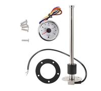 A ABSOPRO Fuel Sending Unit and Gauge Kit 10.51" Length Boat Fuel Sending Unit Marine Fuel Sender Unit Metal Silver Tone White 1 Set 240-33 Ohm