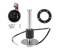 A ABSOPRO Fuel Sending Unit and Gauge Kit 125mm Length Boat Fuel Sending Unit Marine Fuel Sender Unit Metal Black Silver Tone 1 Set 240-33 Ohm