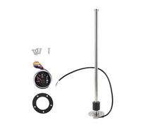 A ABSOPRO Fuel Sending Unit and Gauge Kit 16.93" Length Boat Fuel Sending Unit Marine Fuel Sender Unit Metal Silver Tone Black 1 Set 0-190 Ohm
