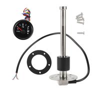 A ABSOPRO Fuel Sending Unit and Gauge Kit 165mm Length Boat Fuel Sending Unit Marine Fuel Sender Unit Metal Black Silver Tone 1 Set 240-33 Ohm