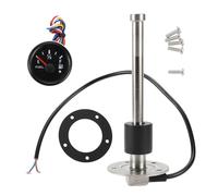 A ABSOPRO Fuel Sending Unit and Gauge Kit 175mm Length Boat Fuel Sending Unit Marine Fuel Sender Unit Metal Black Silver Tone 1 Set 240-33 Ohm