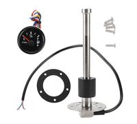 A ABSOPRO Fuel Sending Unit and Gauge Kit 180mm Length Boat Fuel Sending Unit Marine Fuel Sender Unit Metal Black Silver Tone 1 Set 240-33 Ohm