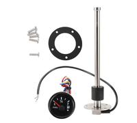 A ABSOPRO Fuel Sending Unit and Gauge Kit 241mm Length Boat Fuel Sending Unit Marine Fuel Sender Unit Metal Black Silver Tone 1 Set 240-33 Ohm