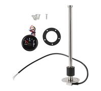 A ABSOPRO Fuel Sending Unit and Gauge Kit 280mm Length Boat Fuel Sending Unit Marine Fuel Sender Unit Metal Black Silver Tone 1 Set 240-33 Ohm
