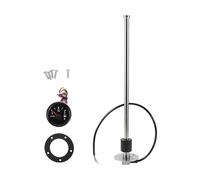 A ABSOPRO Fuel Sending Unit and Gauge Kit 375mm Length Boat Fuel Sending Unit Marine Fuel Sender Unit Metal Black Silver Tone 1 Set 240-33 Ohm