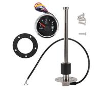 A ABSOPRO Fuel Sending Unit and Gauge Kit 8.86" Length Boat Fuel Sending Unit Marine Fuel Sender Unit Metal Silver Tone Black 1 Set 0-190 Ohm