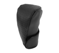 A ABSOPRO Gear Shift Knob Cover Decoration 11x5.5cm/4.33"x2.17" Stick Shifting Handle Protector Faux Leather Black 1 Pc