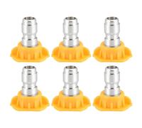A ABSOPRO High Pressure Washer Spray Nozzle Tips Connector Yellow15°(Set of 6)