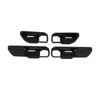 A ABSOPRO Interior Door Handle Bowl Cover Trim for Toyota Land Cruiser 250 2024-2025 Inner Door Handle Decoration Frame Trim Carbon Fiber Black ABS 4 Pcs