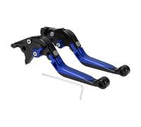A ABSOPRO Long Short Brake Clutch Levers for Yamaha YZF R1 2002-2003 Adjustable Motorcycle Handlebar Brake Lever Aluminum Alloy Black Head Blue Handle 1 Set