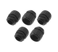 A ABSOPRO M25x1.5 Cable Glands 25mm / 0.98" Bellows Waterproof Tensile Joint Straight-Through PA6 Nylon Black 5 Pcs