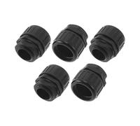 A ABSOPRO M25x1.5 Cable Glands 28.5mm / 1.12" Bellows Waterproof Tensile Joint Straight-Through PA6 Nylon Black 5 Pcs