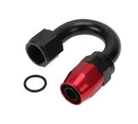 A ABSOPRO Male Flare Reducer Hose Fitting Adapter TF-1001-AN10 180° Fuel Line Connector Aluminum with O-ring Red,Black