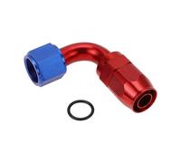 A ABSOPRO Male Flare Reducer Hose Fitting Adapter TF-1001-AN10 90° Fuel Line Connector Aluminum with O-ring Red,Blue