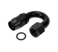 A ABSOPRO Male Flare Reducer Hose Fitting Adapter TF-1001-AN12 180° Fuel Line Connector Aluminum with O-ring Black