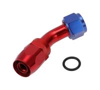 A ABSOPRO Male Flare Reducer Hose Fitting Adapter TF-1001-AN12 45° Fuel Line Connector Aluminum with O-ring Red,Blue