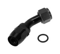 A ABSOPRO Male Flare Reducer Hose Fitting Adapter TF-1001-AN12 45° Fuel Line Connector Aluminum with O-ring Black