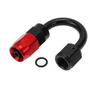 A ABSOPRO Male Flare Reducer Hose Fitting Adapter TF-1001-AN4 180° Fuel Line Connector Aluminum with O-ring Red,Black