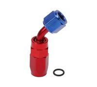 A ABSOPRO Male Flare Reducer Hose Fitting Adapter TF-1001-AN4 45° Fuel Line Connector Aluminum with O-ring Red,Blue