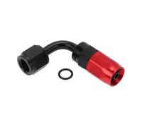 A ABSOPRO Male Flare Reducer Hose Fitting Adapter TF-1001-AN4 90° Fuel Line Connector Aluminum with O-ring Red,Black