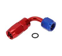 A ABSOPRO Male Flare Reducer Hose Fitting Adapter TF-1001-AN4 90° Fuel Line Connector Aluminum with O-ring Red,Blue