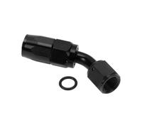 A ABSOPRO Male Flare Reducer Hose Fitting Adapter TF-1001-AN6 45° Fuel Line Connector Aluminum with O-ring Black