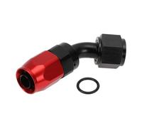 A ABSOPRO Male Flare Reducer Hose Fitting Adapter TF-1001-AN8 45° Fuel Line Connector Aluminum with O-ring Red,Black