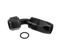 A ABSOPRO Male Flare Reducer Hose Fitting Adapter TF-1001-AN8 45° Fuel Line Connector Aluminum with O-ring Black