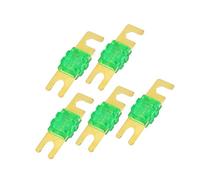 A ABSOPRO Mini ANL Fuses 30A / Audio CD Fuse for Car / 5 Pcs Gold Tone Green Item Replacement