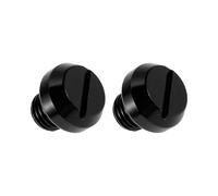 A ABSOPRO Motorcycle Mirror Hole Plugs Left Hand M10x1.25 Motorcycle Rear View Mirror Screws Black 2 Pcs