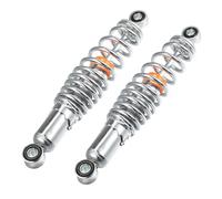A ABSOPRO Motorcycle Rear Suspension Shock Durable Adjusting 270mm for 50cc 70cc 90cc 125c Most Motorcycles ATV Mopeds Metal Chrome Silver Tone 1 Pair