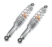 A ABSOPRO Motorcycle Rear Suspension Shock Durable Adjusting 290mm for 50cc 70cc 90cc 125c Most Motorcycles ATV Mopeds Metal Chrome Silver Tone 1 Pair