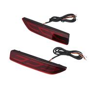 A ABSOPRO Rear Bumper Reflector Fog Brake Light Red Amber for Honda CRV 1 Pair