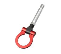 A ABSOPRO Red Aluminum Alloy Round Front Rear Bumper Trailer Ring Eye Towing Tow Hook Screw for Honda Fit 2nd Gen 2010-2014 Item Replacement