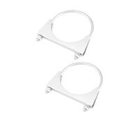 A ABSOPRO Round U Bolt Muffler Exhaust Clamps for Car / 4" ID 102mm / 2 Pcs Item Replacement