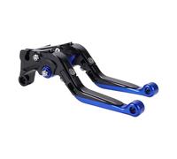 A ABSOPRO Short Long Brake Clutch Levers for Yamaha MT-07 14-22 6 Position Adjustable Motorcycle Handlebar Brake Lever Aluminum Alloy Black Handle Blue End