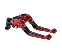A ABSOPRO Short Long Brake Clutch Levers for Yamaha YZF R1 99-01 6 Position Adjustable Motorcycle Handlebar Brake Lever Aluminum Alloy Red Head Black Handle