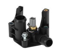 A ABSOPRO Thermostat Housing 7M5G8K556AC for Ford C-Max Fiesta Focus Fusion | for Ford B-Max Ecosport Mondeo Puma, Engine Coolant Water Outlet Thermostat Housing, Repalce 1531004/1221325