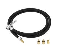 A ABSOPRO Tire Inflator Extension Tube Durable 45.28inch M8x0.8 15.5mm OD Air Pump Extend Hose Adapter Tire Valve with Thread Adapter Nylon Black 1 Set