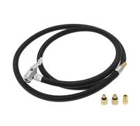 A ABSOPRO Tire Inflator Extension Tube Durable 51.18inch M8x0.8 15.5mm OD Air Pump Extend Hose Adapter Tire Valve with Thread Adapter Nylon Black 1 Set