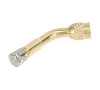 A ABSOPRO Tire Valve Stem Air Inflation Adaptor Durable 135 Degree 50mm Long Tire Valve Extension Pure Copper Brass Tone