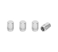 A ABSOPRO Tire Valve Stem Caps 10x16MM Car Wheel Valve Cap Aluminum Alloy Silver Tone for Car Bike Motorcycle Truck Anti Crash Tyre Valve Stem Cover Valve Dust Cap 4 Pcs