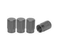 A ABSOPRO Tire Valve Stem Caps 11x16.5MM Aluminum Alloy Grey 4 Pcs | Car wheel valve cap, for Car Bike Motorcycle Truck, Anti crash tyre valve stem cover, Valve dust cap