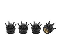 A ABSOPRO Tire Valve Stem Caps 12.8x15.8MM Car Wheel Valve Cap ABS Black Faux Crystal Crown Style for Car Bike Motorcycle Truck Anti Crash Tyre Valve Stem Cover Valve Dust Cap 4 Pcs