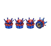 A ABSOPRO Tire Valve Stem Caps 12.8x15.8MM Car Wheel Valve Cap ABS Copper Blue Red Faux Crystal Crown Style for Car Bike Motorcycle Truck Anti Crash Tyre Valve Stem Cover 4 Pcs