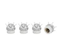 A ABSOPRO Tire Valve Stem Caps 12.8x15.8MM Car Wheel Valve Cap ABS White Silver Tone Faux Crystal Crown Style for Car Bike Motorcycle Truck Anti Crash Tyre Valve Stem Cover Valve 4pcs